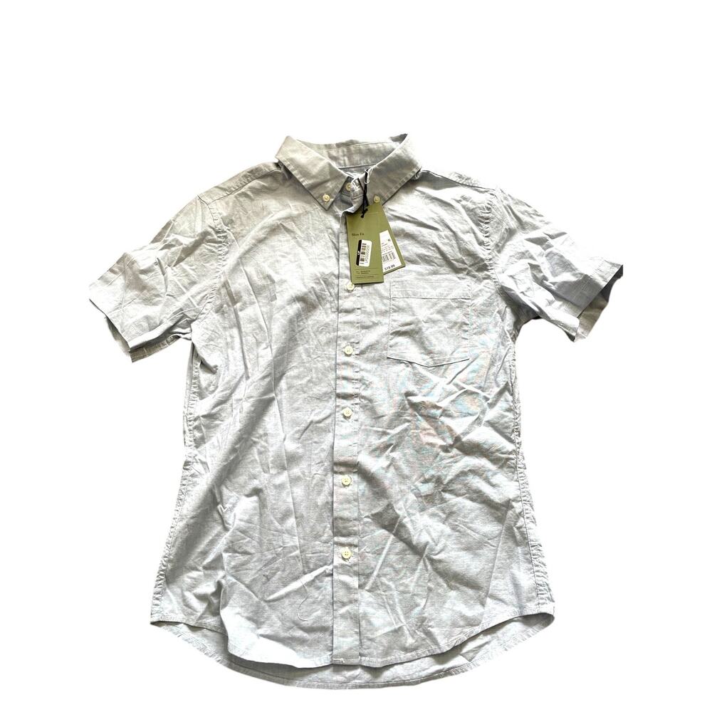 GOODFELLOW & CO, SIZE M, MENS SHORT SLEEVE DRESS SHIRT, SLIM